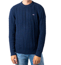 Load image into Gallery viewer, TOMMY JEANS CABLE KNIT JUMPER NAVY
